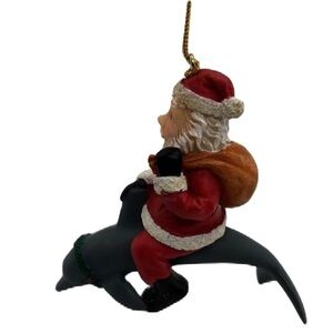 Santa Claus Riding Dolphin Ornament